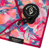 Pastel Flowers Magnetic Golf Towel