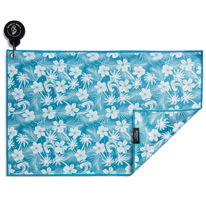 Turquoise Waves Magnetic Golf Towel