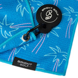 Blue Palm Trees Magnetic Golf Towel