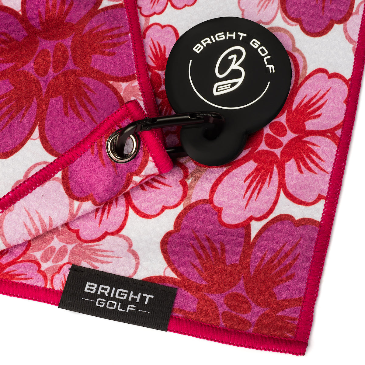 Pink Lei Magnetic Golf Towel