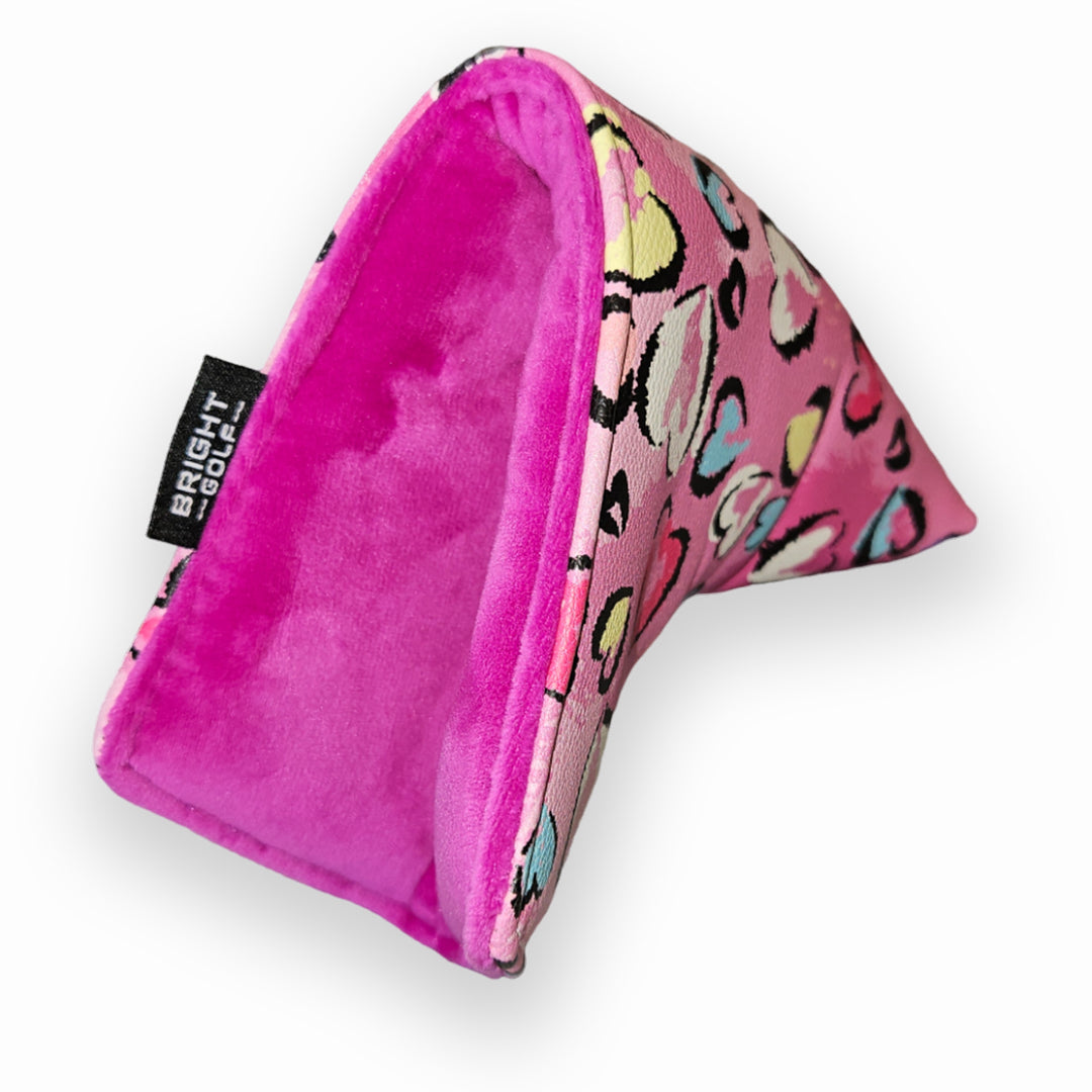 Pink Hearts Blade Putter Cover