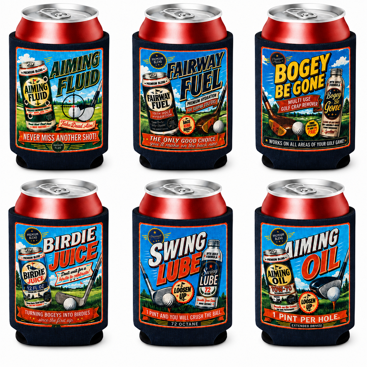 Bright Golf Beer Koolies Pack of 6