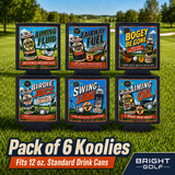 Bright Golf Pack of 6 Foam Drink Coolers