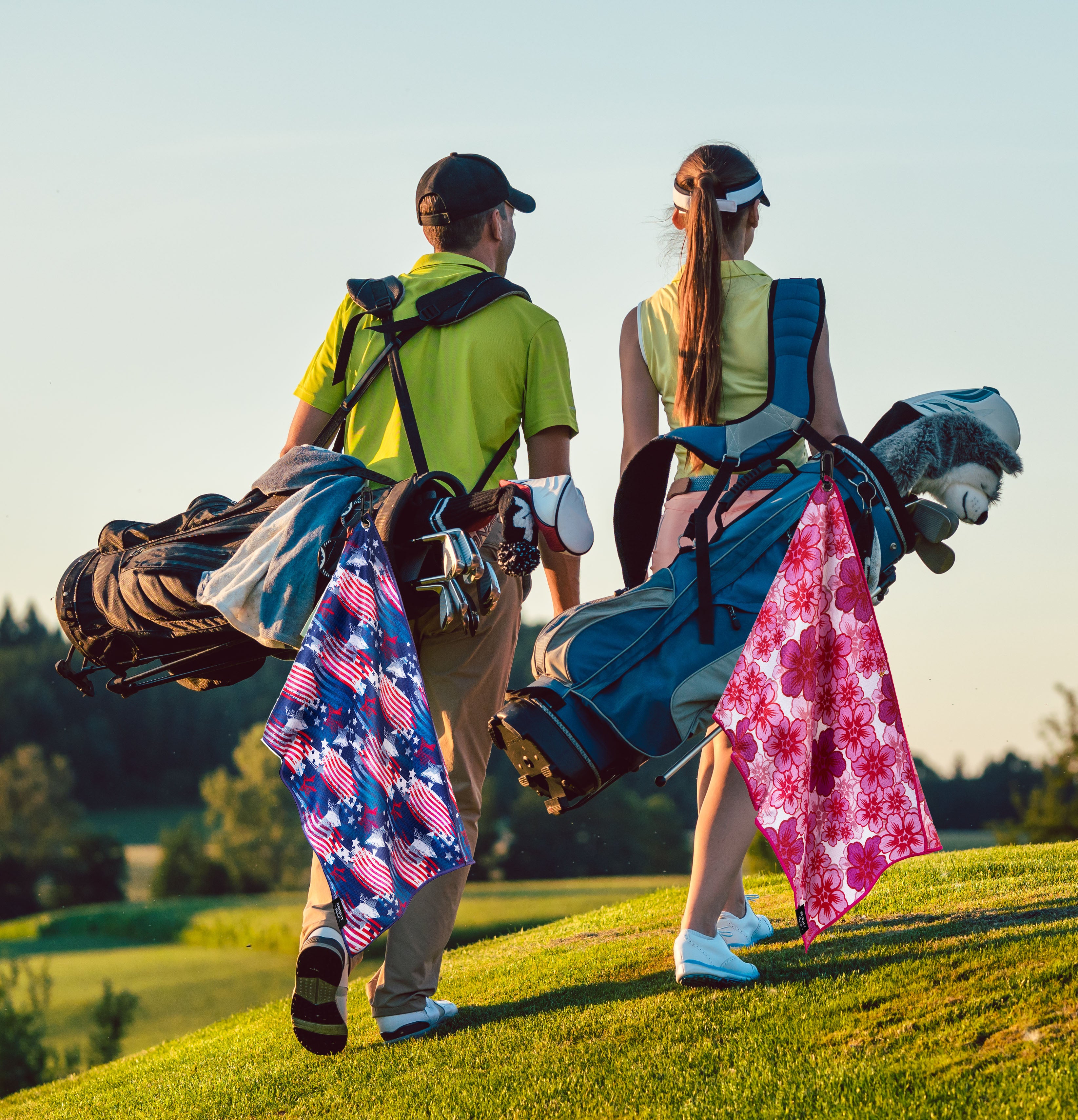 Pink Lei Golf Towel