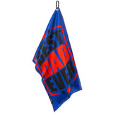 Best Dad Ever Golf Towel Red and Blue