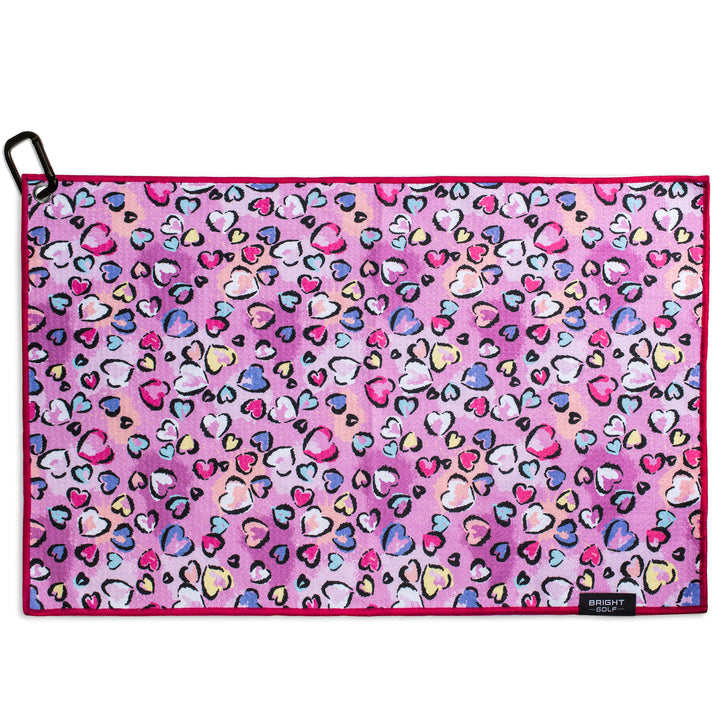 Pink Hearts Golf Towel