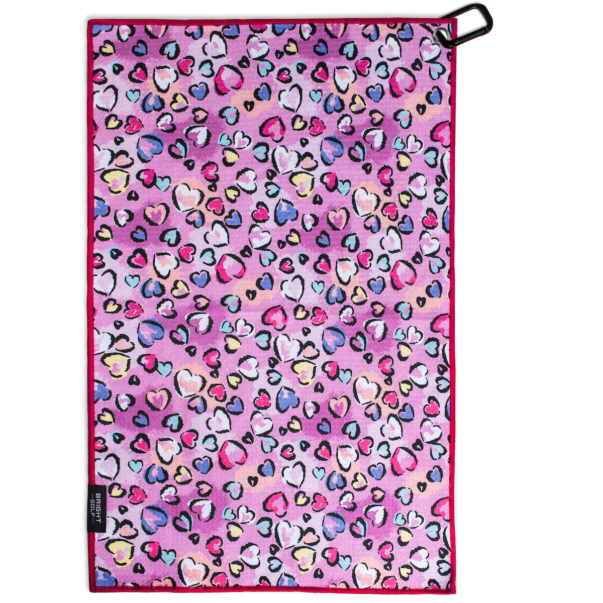 Pink Hearts Golf Towel