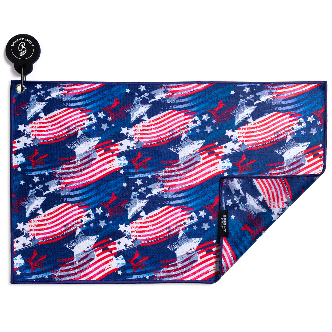 Stars and Stripes Magnetic Golf Towel