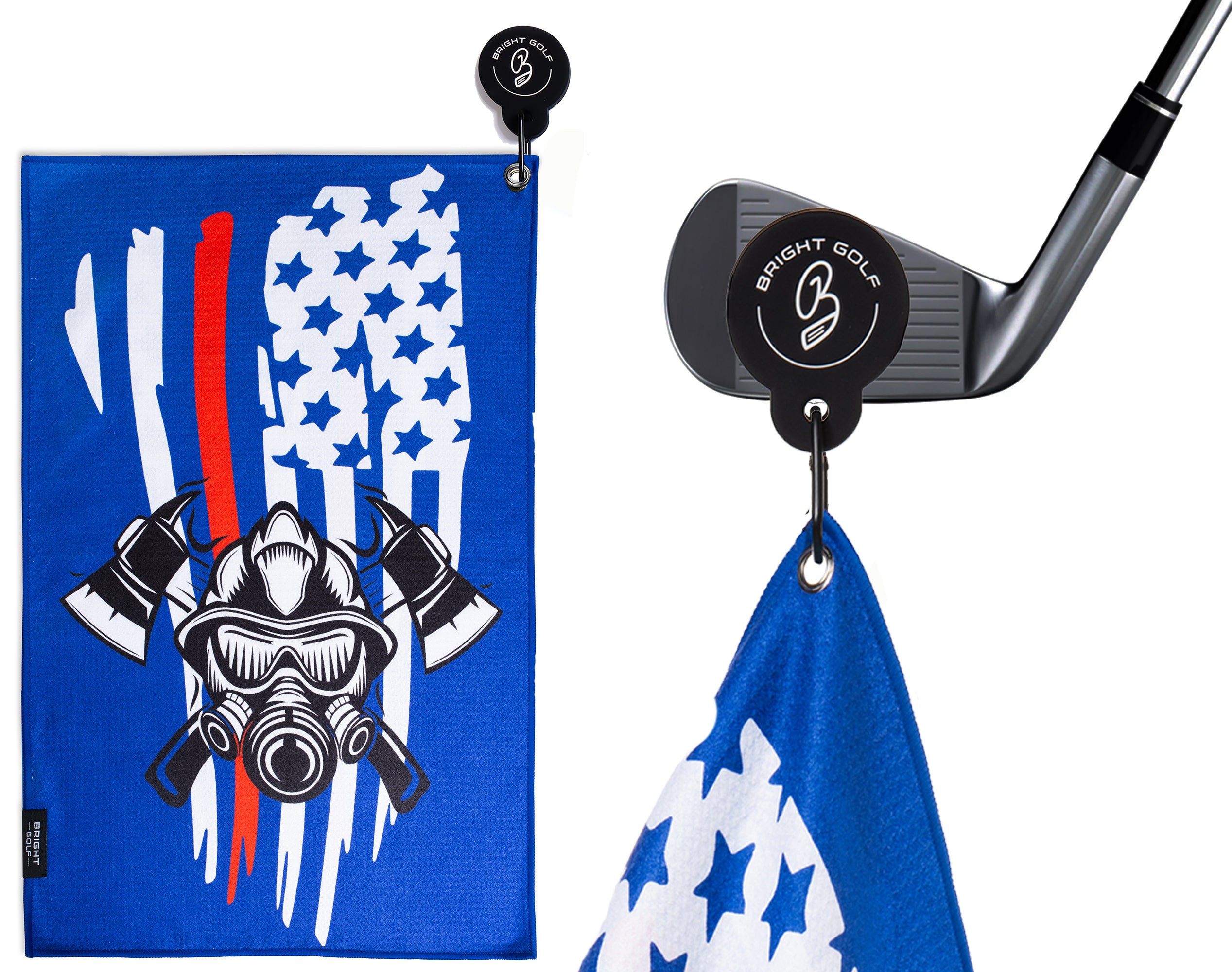 Thin Red Line Firefighter Magnetic Golf Towel
