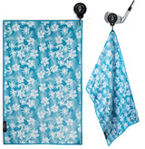 Turquoise Waves Magnetic Golf Towel