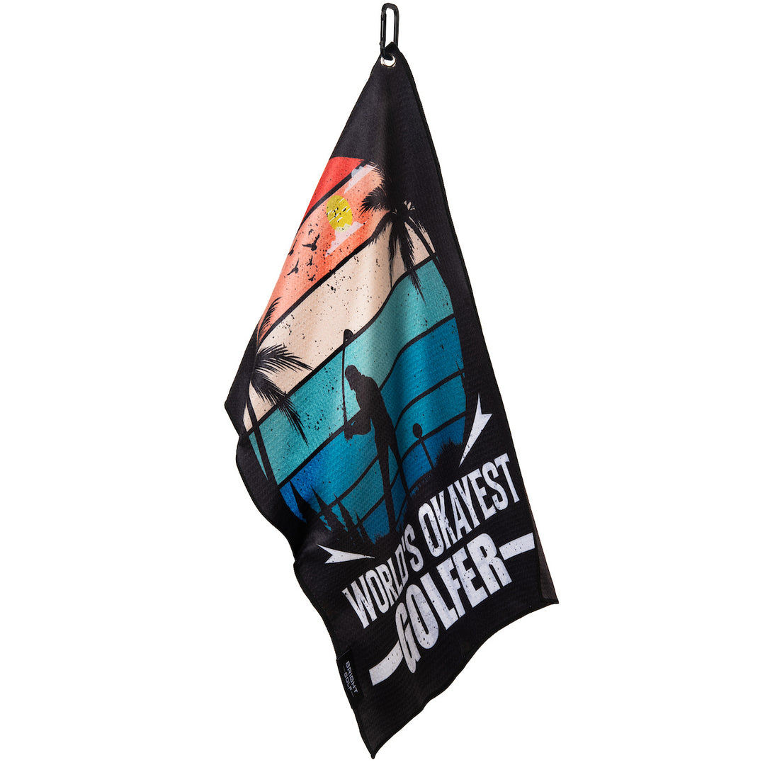 World's Okayest Golfer Golf Towel