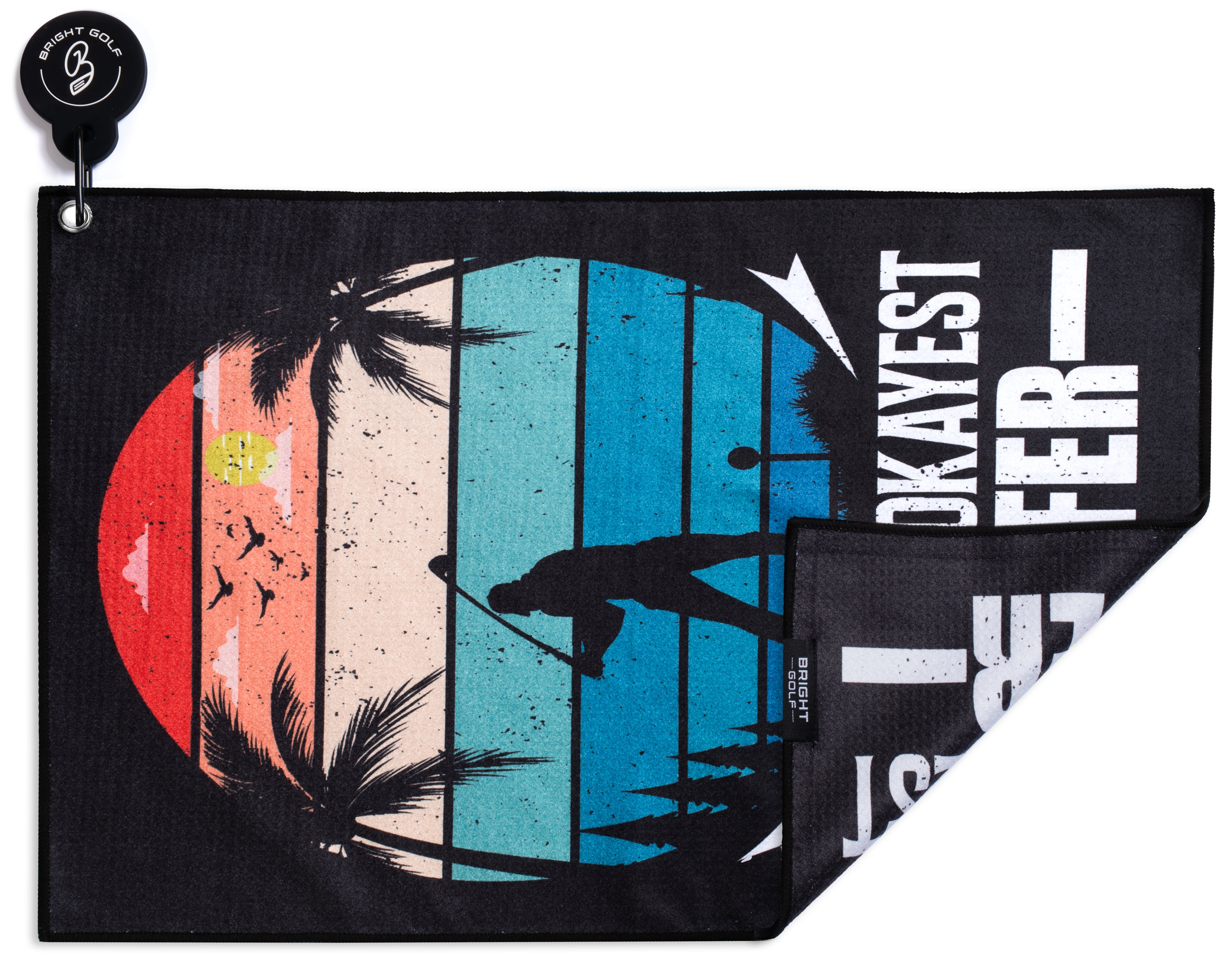 World's Okayest Golfer Magnetic Golf Towel