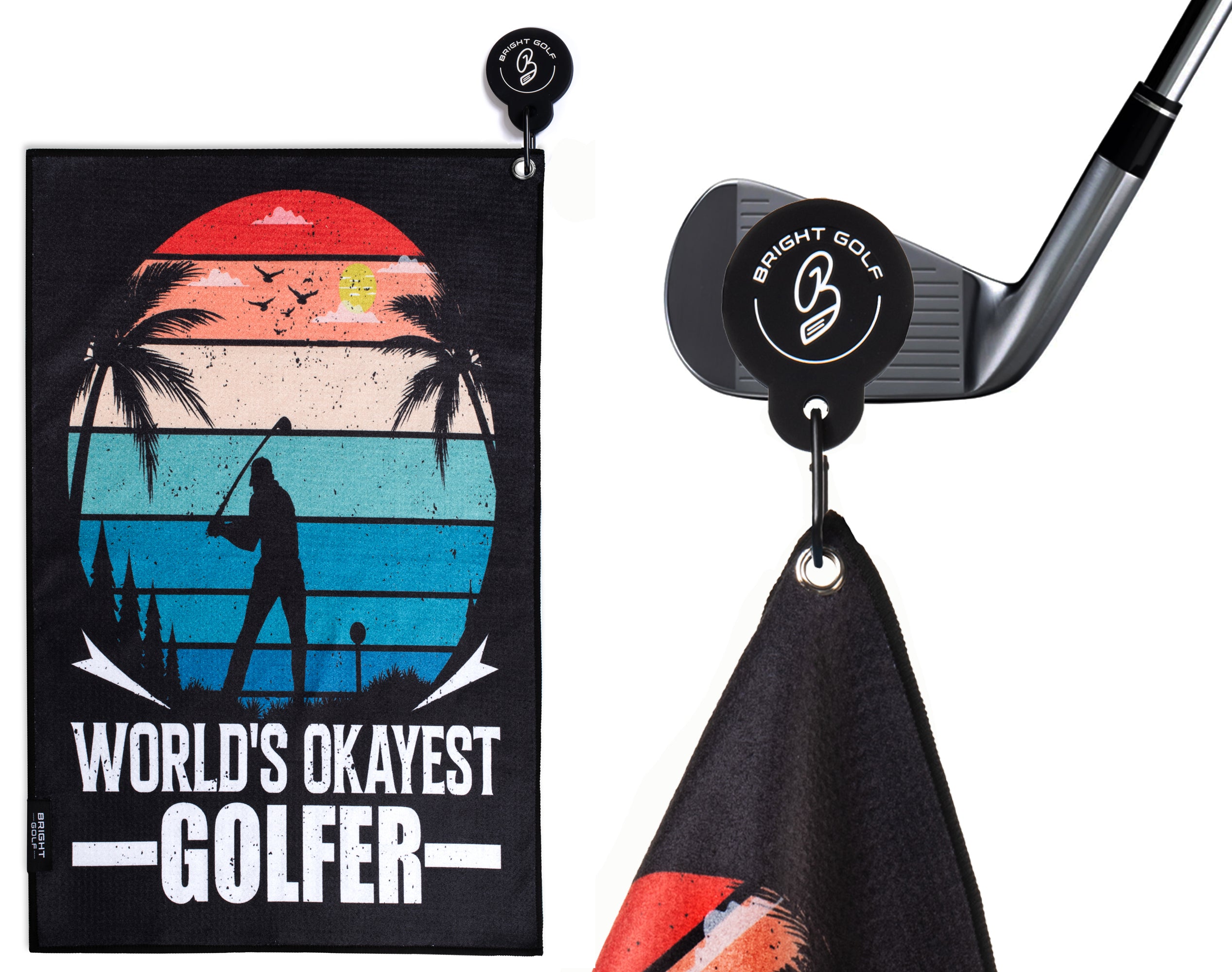 World's Okayest Golfer Magnetic Golf Towel