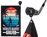 World's Okayest Golfer Magnetic Golf Towel