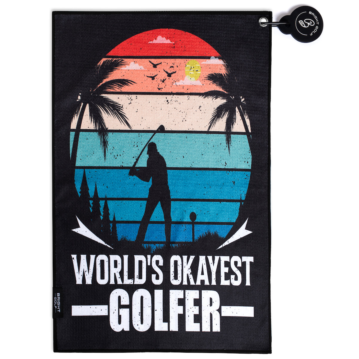 World's Okayest Golfer Magnetic Golf Towel