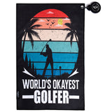 World's Okayest Golfer Magnetic Golf Towel