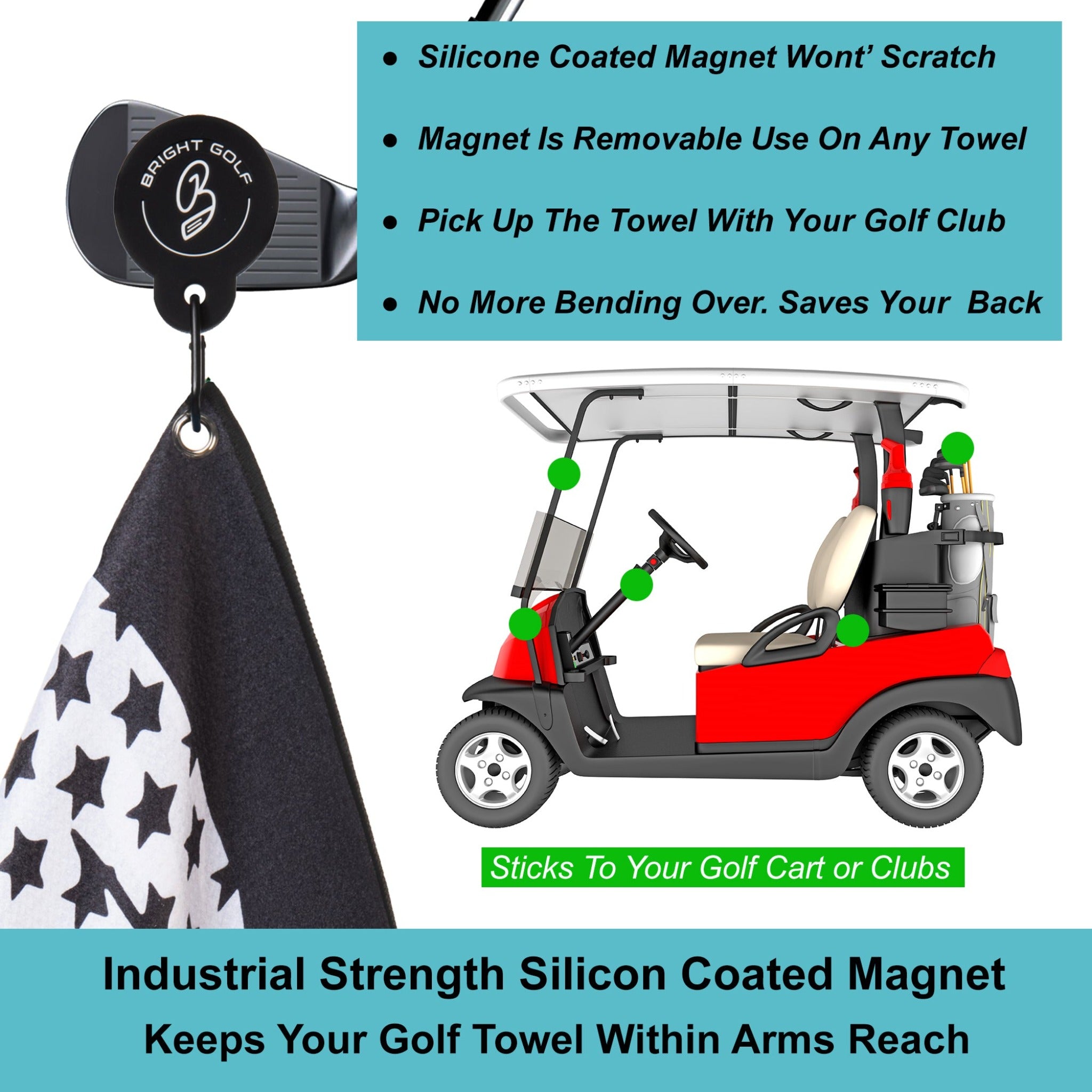 Back The Blue Magnetic Golf Towel