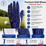 Women's Golf Glove Patriotic Stars