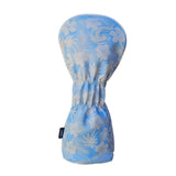 Bright Golf Blue Wave Golf Club Driver Headcover Back View