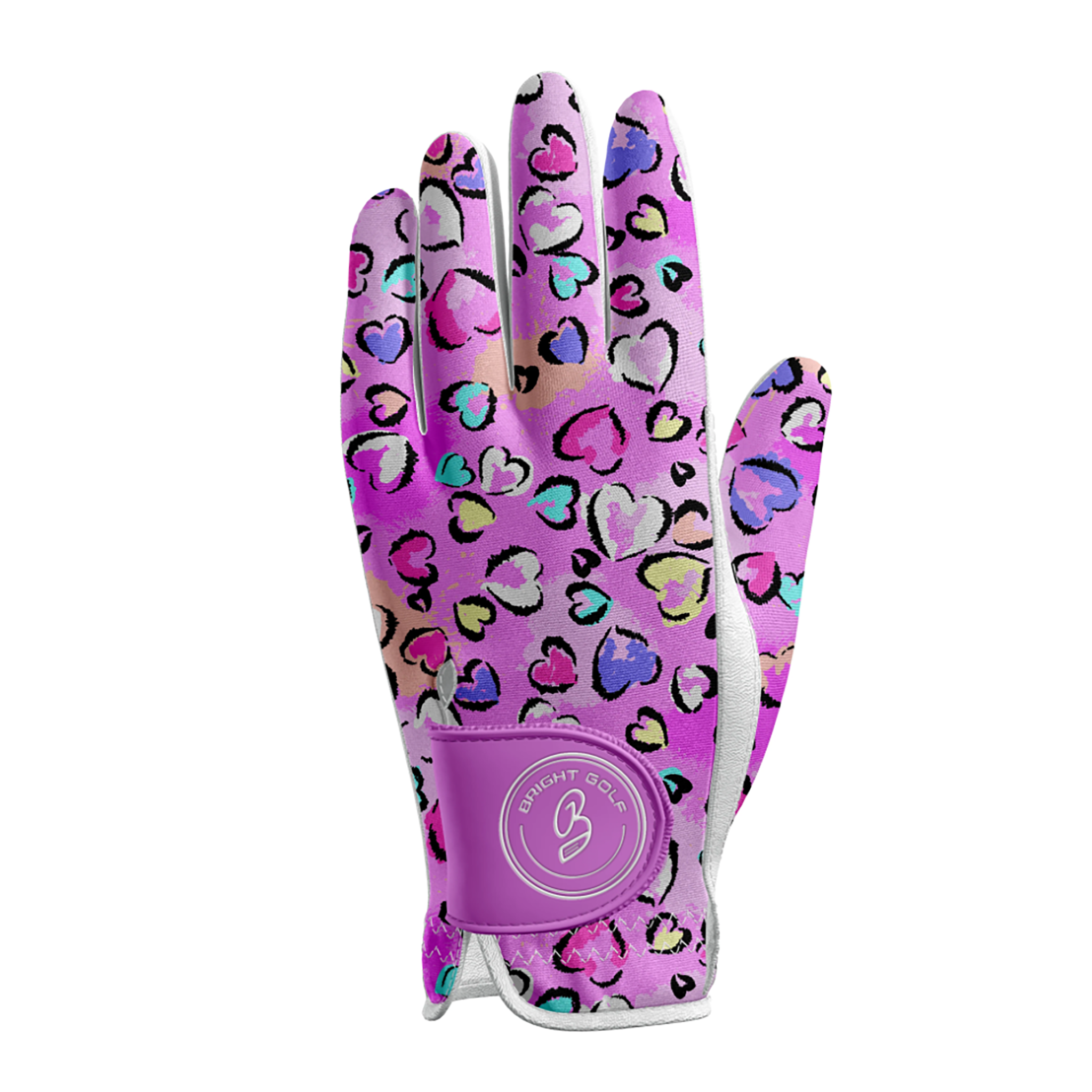 Women's Golf Glove Pink Hearts