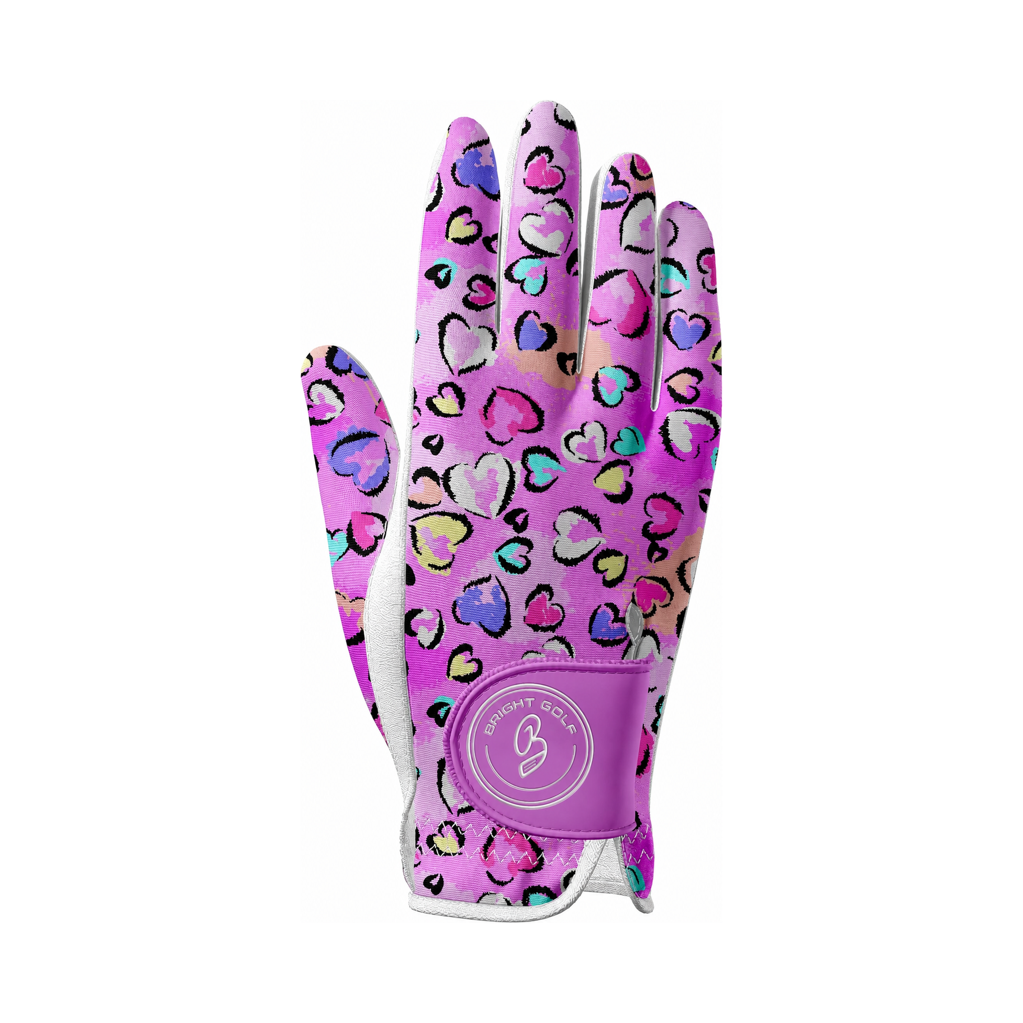 Women's Golf Glove Pink Hearts