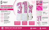 Pink Hearts Number 1 Golf Club Driver Headcover