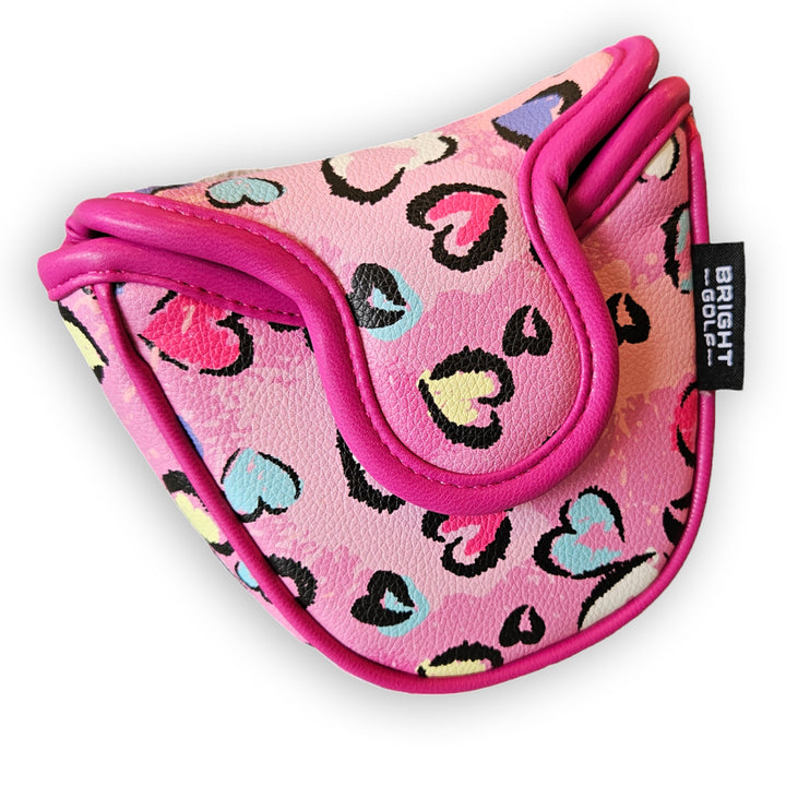 Pink Hearts Rounded Mallet Putter Cover