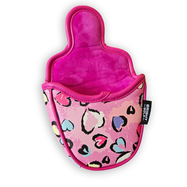 Pink Hearts Rounded Mallet Putter Cover