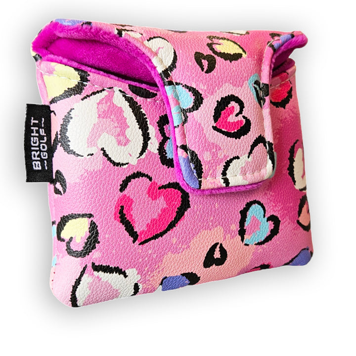 Pink Hearts Square Mallet Putter Cover