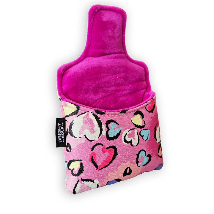 Pink Hearts Square Mallet Putter Cover