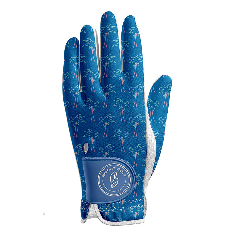 Women's Golf Glove Blue Palm Trees