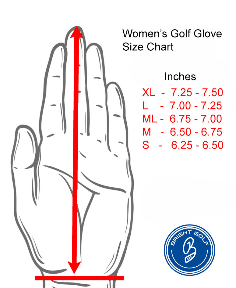 Women's Golf Glove Leopard Print Blue