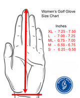 Women's Golf Glove Leopard Print Blue